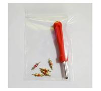 yytzior Kit de Service Valve Pneu, 4 noyaux, Bouchons, 1 Tige for Voiture, Moto, Bus, Camion, Tournevis, Outil réparation pneus, Ensemble