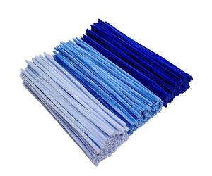 YYUENG TAK Coffret de 300 Bleu Cure Pipe Chenille & Fils Chenille - 3 Bleus Différents pour Loisirs Creatifs |Blue Pipe Cleaners pour Décorations DIY(30 cm * 6 mm)