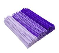 YYUENG TAK Coffret de 300 Violet Cure Pipe Chenille & Fils Chenille - 3 Violets Différents pour Loisirs Creatifs |Purple Pipe Cleaners pour Décorations DIY(30 cm * 6 mm)