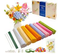 YYUENG TAK Kit Complet Fleurs en Fils Chenille - 500 Cure-Pipes en Coffret avec Accessoires | Couleurs Dopamine pour Loisirs Creatifs (Dopamine Pipe Cleaners Flower) et Décoration DIY (30cm x 6mm)