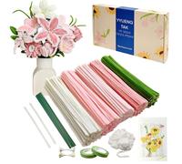 YYUENG TAK Kit Complet Fleurs en Rose Fils Chenille - 350 Cure-Pipes en Coffret avec Accessoires pour Loisirs Creatifs (Pink Pipe Cleaners Flower) et Décoration DIY (30cm x 6mm),Bouquet de fleurs