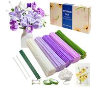 YYUENG TAK Kit Complet Fleurs en Violet Fils Chenille - 350 Cure-Pipes en Coffret avec Accessoires pour Loisirs Creatifs (Purple Pipe Cleaners Flower) et Décoration DIY (30cm x 6mm),Bouquet de fleurs