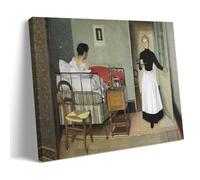 YYUEQIL Felix Vallotton Impression sur toile Motif fille malade 20 x 30 cm