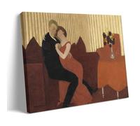YYUEQIL Felix Vallotton Prints Impression sur toile Le Mensonge Décoration murale Idée cadeau Cadre 20 x 30 cm