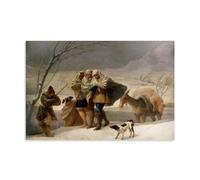 YYUEQIL Impression sur toile de Francisco De Goya La tempête de neige ou l'hiver - Décoration murale moderne pour chambre à coucher familiale - Sans cadre - 50 x 75 cm