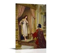 YYUEQIL Impression sur toile Edmund Blair Leighton The King And The Beggar - Décoration murale d'intérieur - 40 x 60 cm