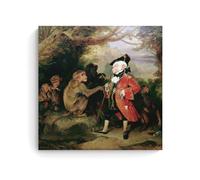 YYUEQIL Impression sur toile Edwin Landseer The Monkey Who Had Seen The World Art mural à suspendre Idée cadeau sans cadre 60 x 60 cm