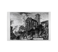 YYUEQIL Impression sur toile Giovanni Battista Piranesi - Vue de la source et des grottes d'Égérie - Art mural - Impression sur toile - Décoration d'intérieur - Sans cadre - 50 x 75 cm