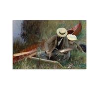 YYUEQIL Impression sur toile John Singer Sargent « An Out-of-Doors » - Décoration murale moderne pour chambre à coucher - Sans cadre - 20 x 30 cm