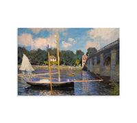 YYUEQIL Impression sur toile Pont Argenteuil par Claude Monet - Décoration murale sans cadre - 40 x 60 cm