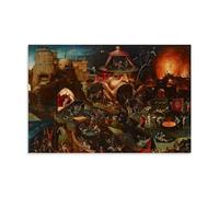 YYUEQIL Impression sur toile représentant le Christ dans les limbes de Jérôme Bosch - Décoration d'intérieur sans cadre - 20 x 30 cm