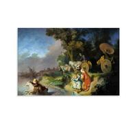 YYUEQIL Rembrandt Harmenszoon Van Rijn Impression sur toile Motif enlèvement d'Europe Idée cadeau sans cadre 20 x 30 cm
