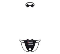 Yyuihri Homme Tenues Lingerie pour Sissy Ensemble Court Serveur Ensemble Jockstrap Et Thong Mini String Taille Basse Slip De Transparent Type C L