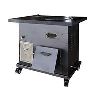 YYUINU Poêle à charbon multifonction en fonte, à économie d'énergie, avec réservoir d'eau chaude et four de grande capacité, cuisinière sans fumée, A