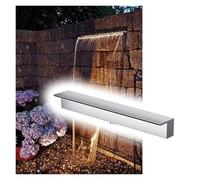 YYULZO 1 Sortie de Jet for Fontaine Murale en Acier Inoxydable - Déversoir Cascade personnalisé for Jardin/terrasse/Spa/Bassin à Poissons, débit de 8 à 70 Pouces(Silver,8in)