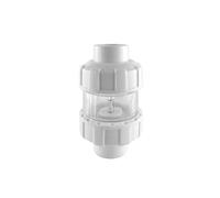 YYULZO Clapet Anti-Retour à Double Interface UPVC for Aquarium, raccords de tuyauterie d'eau Anti-Reflux et Anti-Siphon, 20mm, 25mm, 32mm, 1 pièce(White,32mm)
