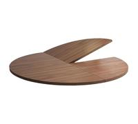 YYULZO Plateau de Table Rond Pliant Marron Noisette, 1 pièce, de 120 à 200 cm, for Un Gain de Place Optimal Lors des Repas, des Mariages et des événements.(150cm)