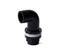 YYULZO Raccord de vidange coudé à 90° en PVC (20-50 mm) for Aquariums et projets de Bricolage - Options durables Noir/Bleu/Blanc/Argent(Black,32mm)