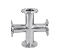 YYULZO Raccord Tri-Clamp sanitaire en Croix à 4 Voies - Diamètre extérieur des tuyaux : 1,5"/2"/2,5"/3"/4" - Compatible avec Les Industries agroalimentaires et pharmaceutiques(45mmxK64mm)