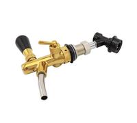 YYULZO Robinet de bière Pression chromé à débit réglable (1 pièce) - Robinet de fût Haut de Gamme for Brassage Maison avec déconnexion à Bille(Gold)