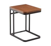 Yyuoqafn Table d'appoint mobile canapé table d'appoint en fer forgé table basse en forme de C / table de collation/ordinateur portable chariot table pour salon chambre balcon bureau