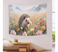 YYVKPMLXC 3D Effet Hérisson Tapisserie Murale,Champ de fleurs de printemps Tenture Murale,Wall Tapestry Pour Chambre À Coucher Et Salon Tapisseries 70cmx100cm
