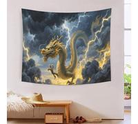 YYVKPMLXC Dragon 3D Effet Tapisserie Murales,Ciel d'orage Drapé Mural,Wall Tapestry Chambre Décoratives Murale Tapisserie 150cmx200cm