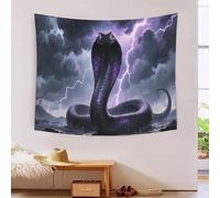 YYVKPMLXC Purple Serpent 3D Effet Tapisserie Murale,Ciel d'orage Tenture Murale Chambre Décoratives Murale Tapisseries 130cmx150cm