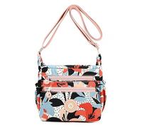 YYW Sacs à bandoulière multi-poches pour femme - Sacs à main décontractés en nylon imperméables pour épaule, Taille unique