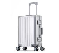 YYW Valise 100% Alliage d'aluminium, Valise de Cabine de 50,8 cm avec Serrure TSA, Argenté, Carry on 20-inch