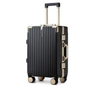 YYW Valise cabine cabine avec cadre en aluminium 954670, noir, Carry-On 20-Inch, Moderne