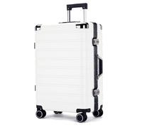 YYW Valise rigide en polycarbonate, blanc, Carry-On 20-Inch, Moderne