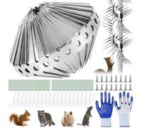 YYWEi Protection contre les martres - En acier inoxydable - 3 m - Avec accessoires - Peut être coupé - Pour maison, gouttière, arbre