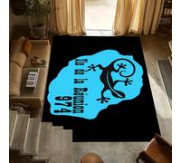 yyxsgdmw Mode 974 R-La Réunion Logo Petit Tapis Antidérapant Cuisine Chambre Tapis Tufté Fait Main Salon Entrée Décoration Q7359 50×70Cm