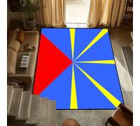 yyxsgdmw Mode 974 R-La Réunion Logo Petit Tapis Cuisine Antidérapant Chambre Tapis Touffeté Fait Main Salon Entrée Décoration Q5835 50×70Cm