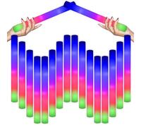 YYYuYong 200 lot Bâton Lumineux LED Blanc Mariage,Bâton Lumineux LED en Mousse,3 Modes Bâtons Lumineux Clignotants Fournitures de Fête Brillent dans Le Noir pour Fête, Concert et Événement