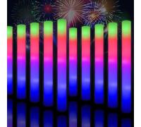 YYYuYong 68 lot Bâton Lumineux LED Blanc Mariage,Bâton Lumineux LED en Mousse,3 Modes Bâtons Lumineux Clignotants Fournitures de Fête Brillent dans Le Noir pour Fête, Concert et Événement