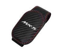 Yyyyy6A Porte Lunettes pour Voiture pour Mazda MX5 MX-5 ND RF Miata,Multifunctional Porte Lunettes Pare Soleil Accessoire Voiture Interieur,B-Red