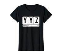 YYZ - Souvenir de Voyage du Canada - Texte Noir T-Shirt Graphique avec Valeur