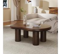 YYZIWYUN Table Basse Cloud, Tables Basses Uniques en Bois Brun Table À Thé Moderne du Milieu du Siècle Forme Libre avec 4 Pieds Robustes pour Salon, Appartement, Bureau À Domicile,Brown Cloud 46 inch