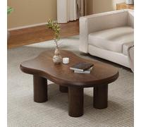 YYZIWYUN Table Basse Moderne en Forme de Nuage Tables Basses en Bois Marron pour Le Salon, Table à thé Moderne du Milieu du siècle avec 4 Pieds Robustes pour Bureau à Domicile,Brown Cloud,46 inch