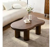 YYZIWYUN Table Basse Nuage Moderne pour Salon Tables Basses en Bois Brun 4 Pieds Robustes Idéale pour Appartement, Chambre Ou Bureau,Brown Cloud,Large 46 inch