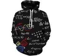 YYZOVBNN Sweat à Capuche décontracté imprimé en 3D avec Une Formule mathématique créative, Pull Ample à Manches Longues pour l'automne et l'hiver