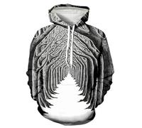 YYZOVBNN Sweat à Capuche imprimé en 3D avec Un Paysage d'arbres naturels enneigés, pour Hommes et Femmes.
