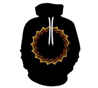 YYZOVBNN Sweat à Capuche Tendance à Motif tourbillonnant Circulaire coloré en 3D, Coupe Ample, Style Streetwear et Sportif.