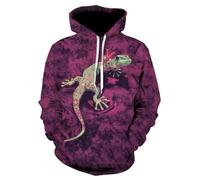 YYZOVBNN Sweat à Capuche Unisexe Ample et décontracté, imprimé en 3D avec des Motifs créatifs de lézards et de Geckos.