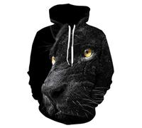 YYZOVBNN Sweat à Capuche Unisexe décontracté et Ample, imprimé 3D Black Panther.