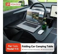 YZ pour Tesla Model 3 Highlan Modle Y X S 2018-2026 Volant Plateau pour ordinateur portable Bureau de voyage Table de bureau portable Accessoires de voiture