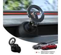 YZ pour Tesla modèle 3 Y Highland Juniper 2025, support de téléphone de voiture en métal réglable magnétique plus fort, support de base en silicone Single base