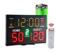 YZ Tableau d'affichage électronique Portable à LED pour Football, Tennis de Table, Compteur de Points de Tennis, Tableau de Scoreboard, Tableau de comptage numérique pour Volley-Ball, Basketball